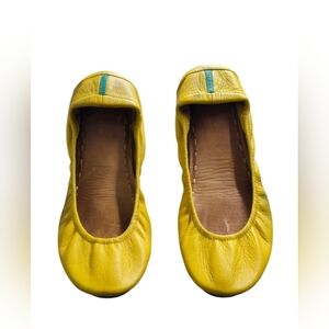 Tieks mustard yellow flats